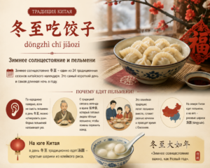 Традиция: зимнее солнцестояние и пельмени — 冬至吃饺子 (dōngzhì chī jiǎozi)