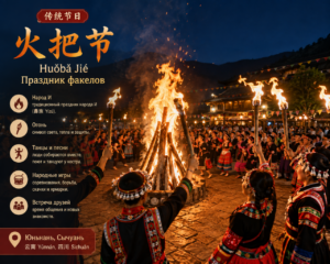Традиция: праздник факелов народа И — 火把节 (Huǒbǎ Jié)